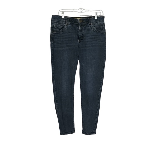 Democracy AB Technology Jeans High Rise Size 12 Dark Wash Slim Leg - Picture 1 of 8